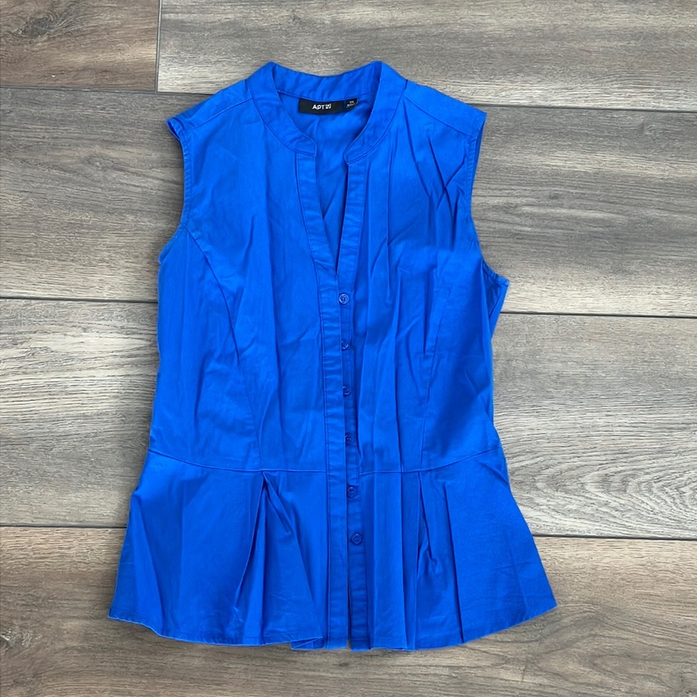 Royal Blue Apt 9 Peplum Button Down Blouse